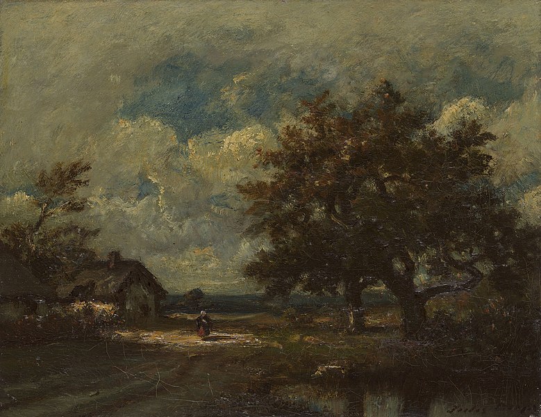 File:Jules Dupré - The Cottage by the Roadside, Stormy Sky - 1894.1058 - Art Institute of Chicago.jpg