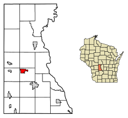 Location of New Lisbon in Juneau County, Wisconsin.