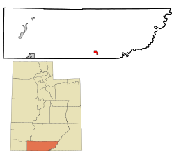 Sijainti Kane County ja Utahin osavaltio