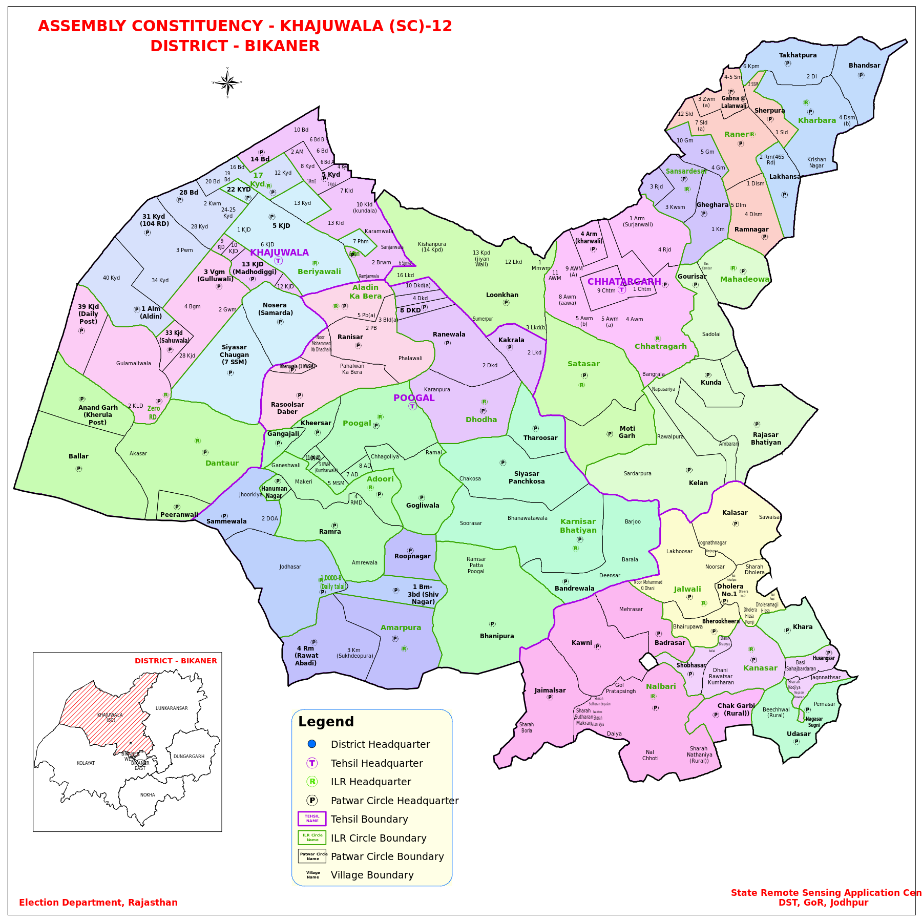 Кхаджувала Раджастхан Ассамблея Map.svg