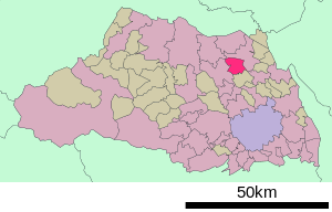 Lage Kisais in der Präfektur