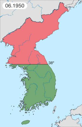 Territory often changed hands early in the Korean War, until the front stabilized in 1951. • North Korean, Chinese, and Soviet forces • South Korean, U.S., Commonwealth, and United Nations forces