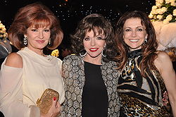 Joan Collins with Dynasty co-stars Stephanie Beacham and Emma Samms in London, 2009 Ladies of Dynasty.jpg