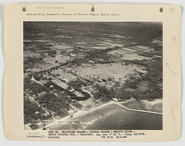 Aerial view of Dumaguete, date unknown