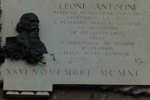 Lapide commemorativa a Leone Antolini