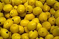 Lots of lemons in a supermarket