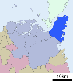 Location of Moji ward Kita-Kyushu city Fukuoka prefecture Japan.svg
