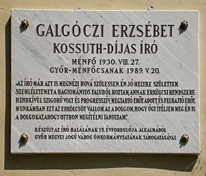 Erzsébet Galgóczi: Scriitoare maghiară