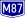 M87 (Hu) Otszogletu kek tabla.svg
