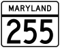 Marqueur de la route 255 du Maryland