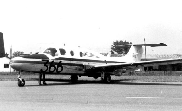 The sole MS.760C Paris III six-seat aircraft at the Paris Air Show in June 1967
