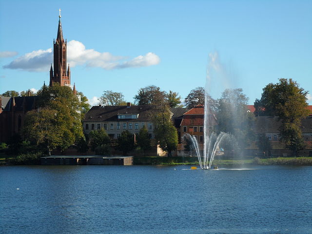Malchow Abbey at the lake in Malchow