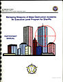 The cover of a US Dept of Justice manual entitled "Managing Weapons of Mass Destruction Incidents: An Executive Level Program for Sheriffs" from June 2000.