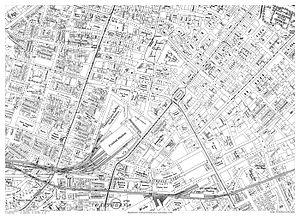 Mappa della stazione centrale di Manchester e dell'area