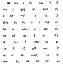 Specimen in Mandeali language