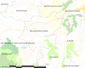 Poziția localității Bellegarde-du-Razès