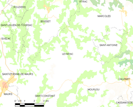 Mapa obce Leynhac