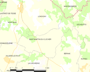 Poziția localității Saint-Martin-du-Clocher