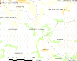 Mapa obce Gageac-et-Rouillac