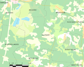 Mapa obce Villenave