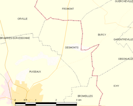 Mapa obce Desmonts