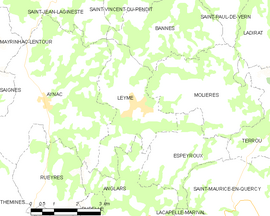 Mapa obce Leyme