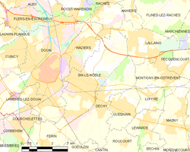 Mapa obce Sin-le-Noble