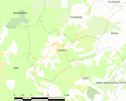 Llauro - Localizazion