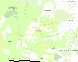 Mapa obce Llauro