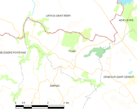 Mapa obce Thiat