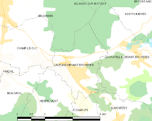 Situation géographique de Laveline-devant-Bruyères.