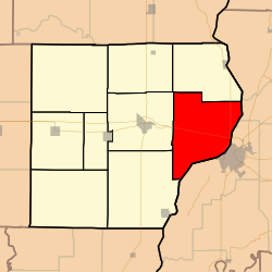 Location of Allison Township in Lawrence County