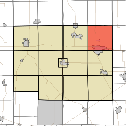 Map highlighting Wayne Township, Noble County, Indiana.svg