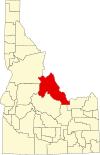 Mappa dell'Idaho evidenziando Lemhi County.svg