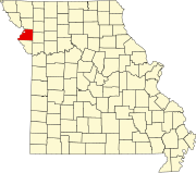 布坎南县在密苏里州的位置