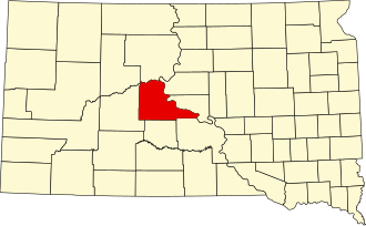 Location of Stanley County in South Dakota Map of South Dakota highlighting Stanley County.svg