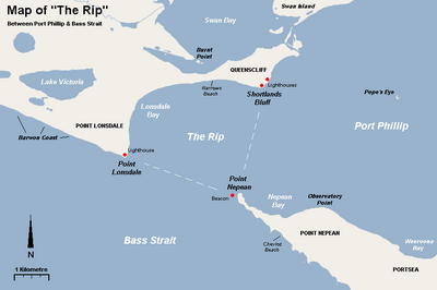 A map of The Rip and surrounding features Map of The Rip.PNG