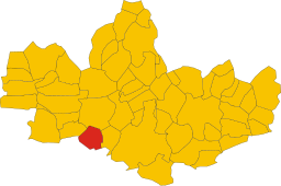 Nova Milaneses läge i Monza e Brianza