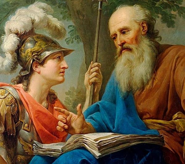 Marcello Bacciarelli's Alcibiades Being Taught by Socrates (1776)