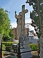 Vertical view of Mary Ann Plews' grave, 2020-11-16.