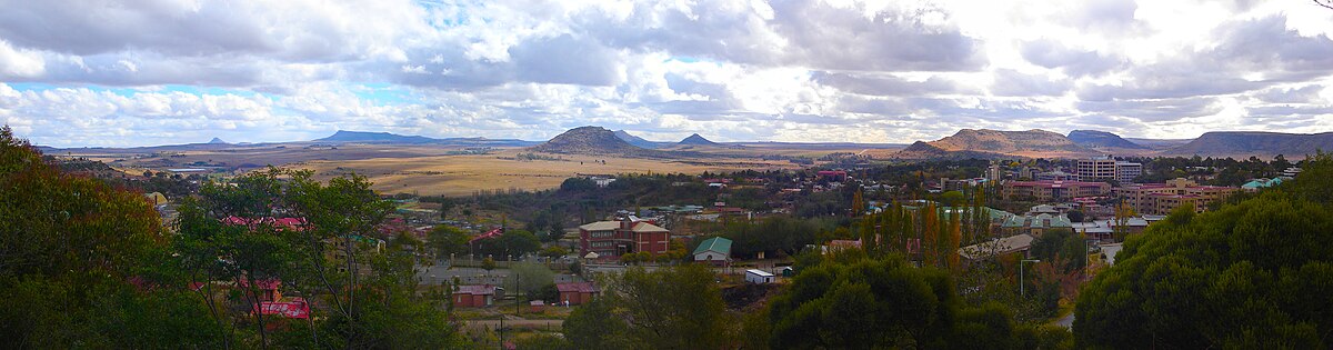Panoramatická fotografia mesta Maseru (Lesotho)