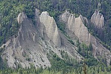 Deep, eroding glaciofluvial deposits alongside the Matanuska River, Alaska Matanuska River 8727.JPG