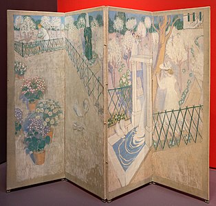 Painted screen with doves (1896), Musée d'Orsay