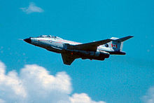 CF-101B (101057) from 409 Squadron in an airshow flypast on 13 June 1982 at CFB Edmonton McDonnell CF-101B (101057).jpg