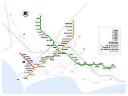 Lima and Callao Metro showing Lines 1 (green), 2 (yellow), and 4 (red). Metro de Lima 2014.jpg