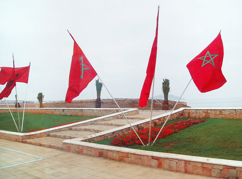 File:Morocco flags in sidewalk (edited).jpg