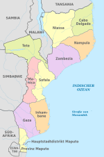 Vignette pour Fichier:Mozambique, administrative divisions - de - colored 2018.svg