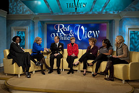 The co-hosts interview U.S. Navy Adm. Michael Mullen and his wife, Deborah, on November 24, 2010 Mullen on The View.jpg