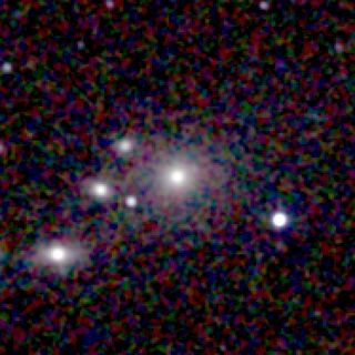 NGC 7012 Elliptical galaxy in the constellation Microscopium