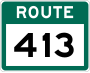 Route 413 marker